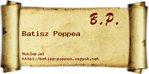 Batisz Poppea névjegykártya